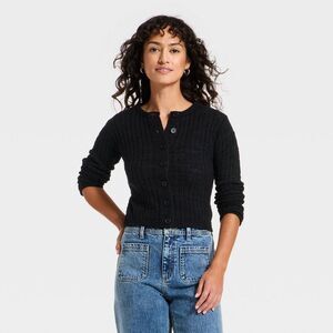 Universal Thread - Women's Rib Cardigan - Universal Thread Black M Black